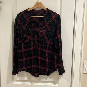 Rails women’s shirt, size small, black, red and gold